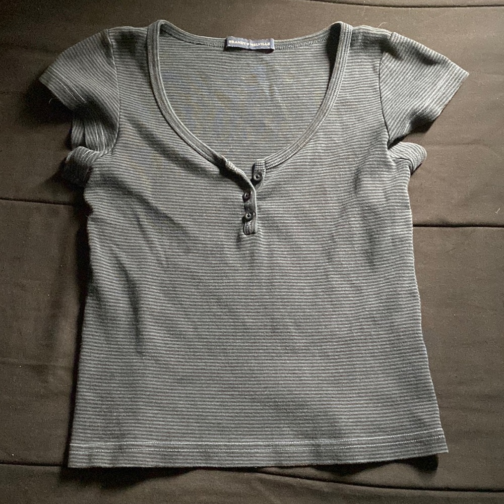 Brandy Melville striped button shirt